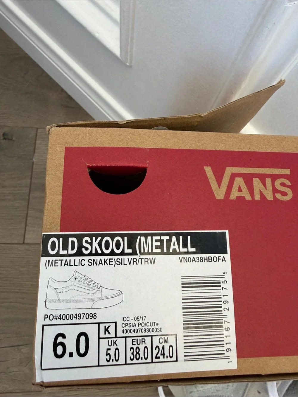 Vans Kids Old Skool Metallic Snake Sneakers - Silver